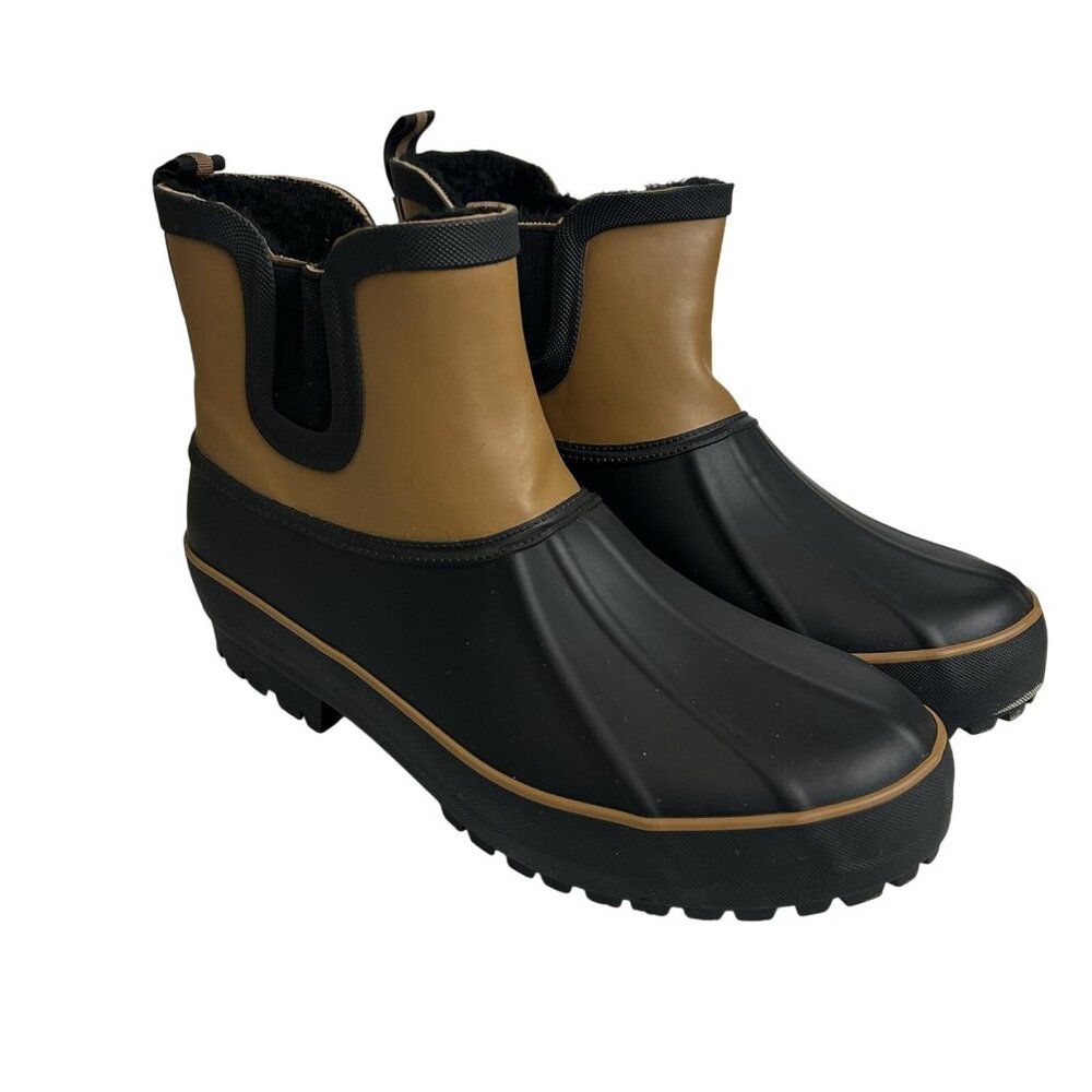 Chooka Women 8 Chelsea Duck Rain Boot Waterproof Plush-Lined Memory Foam Insole - Picture 2 of 12